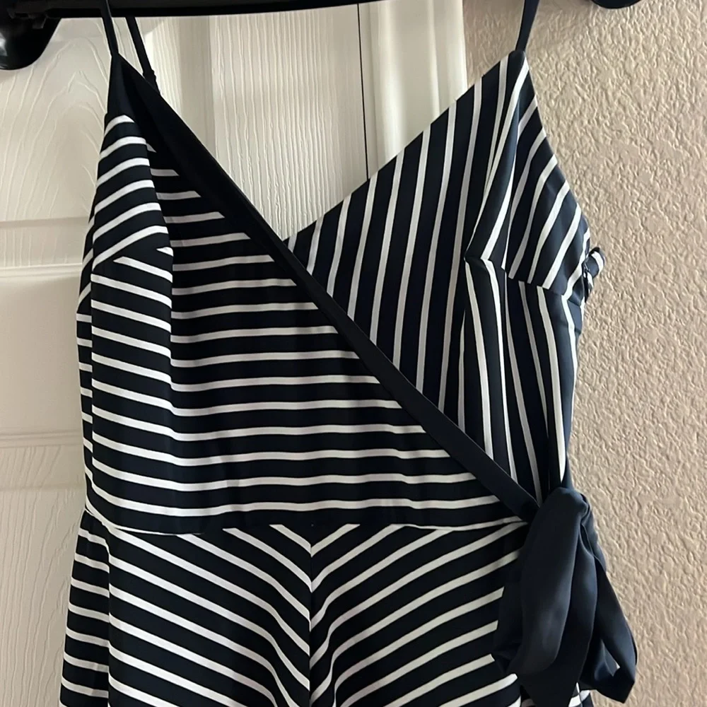 Banana Republic Hanker-chief Preppy Navy Dress, Size 4 - Picture 2 of 10